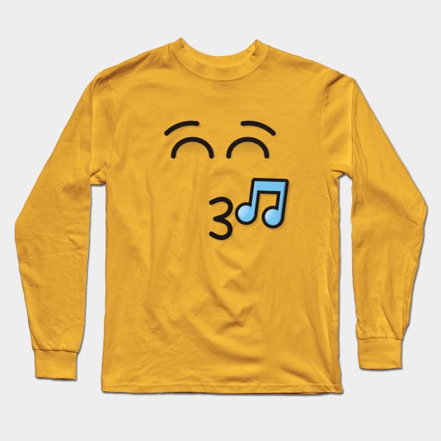 Whistling Face Smiling Eyes Long Sleeve T-Shirt by sifis